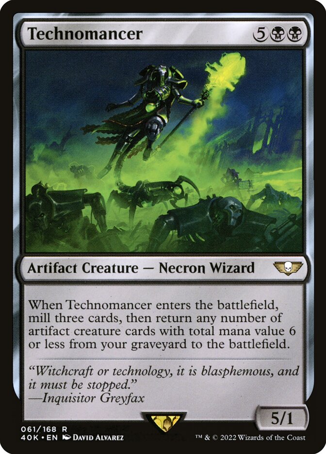 Technomancer 40K-61 Warhammer 40,000 Commander Magic card