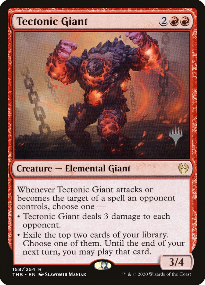Tectonic Giant PTHB-158P Theros Beyond Death Promos Magic card