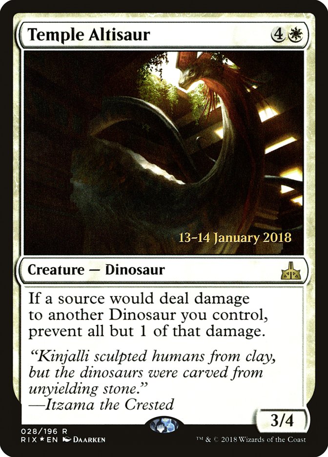 Temple Altisaur PRIX-28S Rivals of Ixalan Promos Magic card