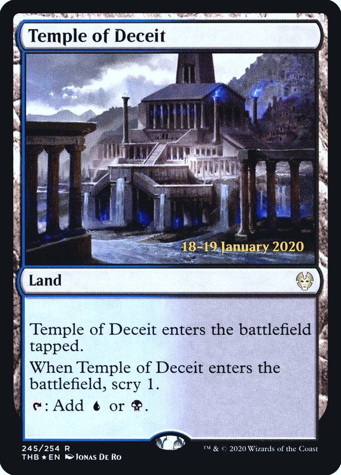 Temple of Deceit PTHB-245S Theros Beyond Death Promos Magic card