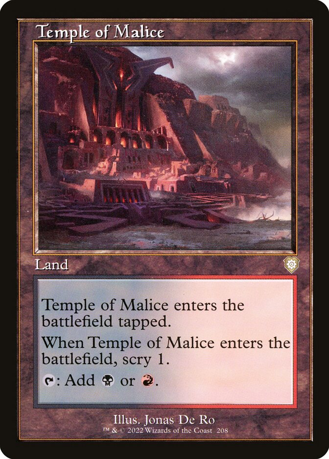 Temple of Malice BRC-208 The Brothers' War Commander Magic card