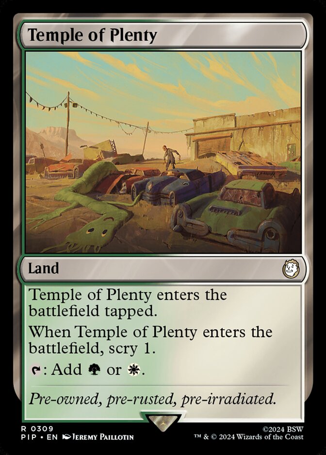 Temple of Plenty PIP-309 Fallout Magic card