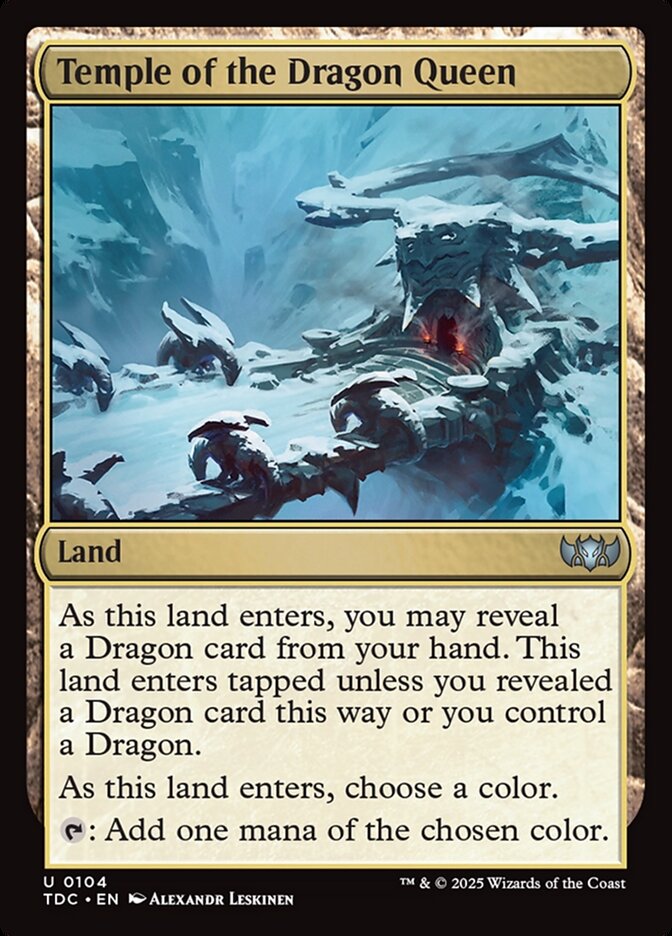 Temple of the Dragon Queen TDC-104 Tarkir: Dragonstorm Commander Magic card