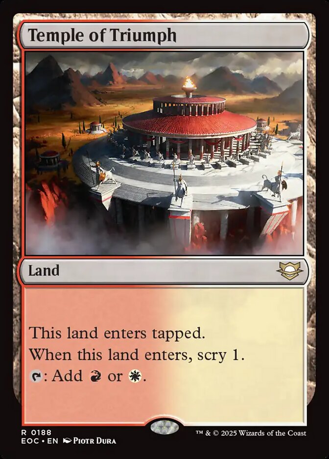 Temple of Triumph EOC-188 Edge of Eternities Commander Magic card