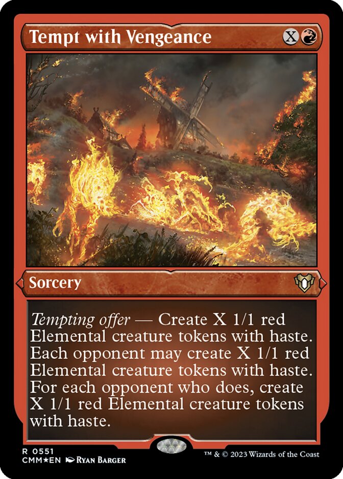 Tempt with Vengeance CMM-551 Commander Masters Magic card
