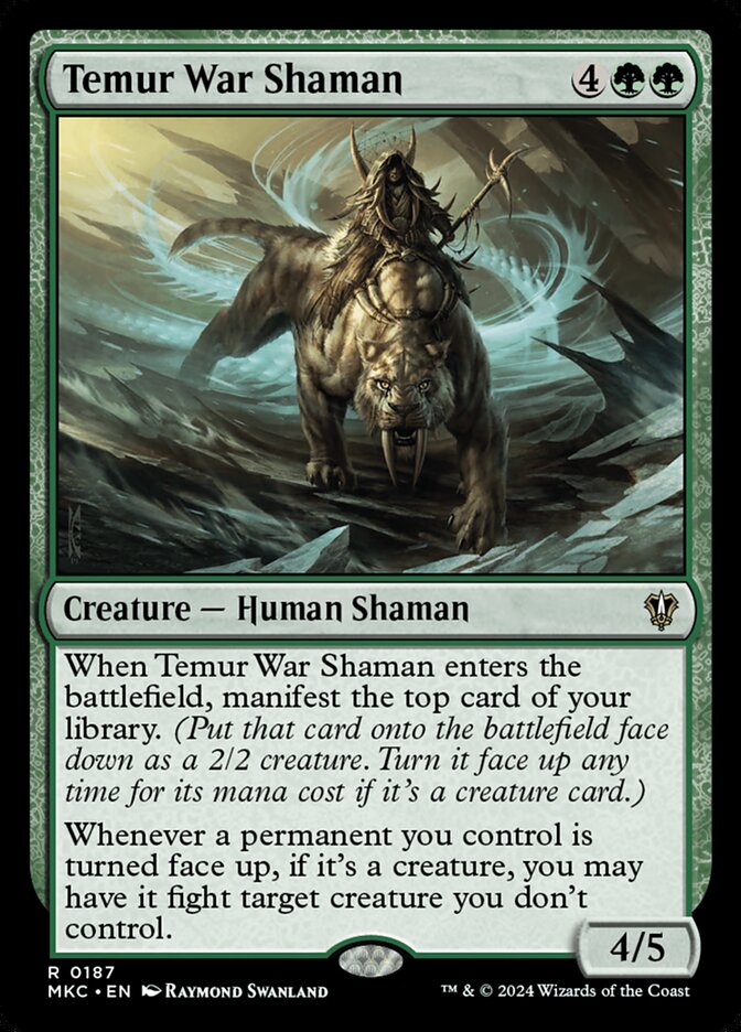 Temur War Shaman MKC-187 Murders at Karlov Manor Commander Magic card