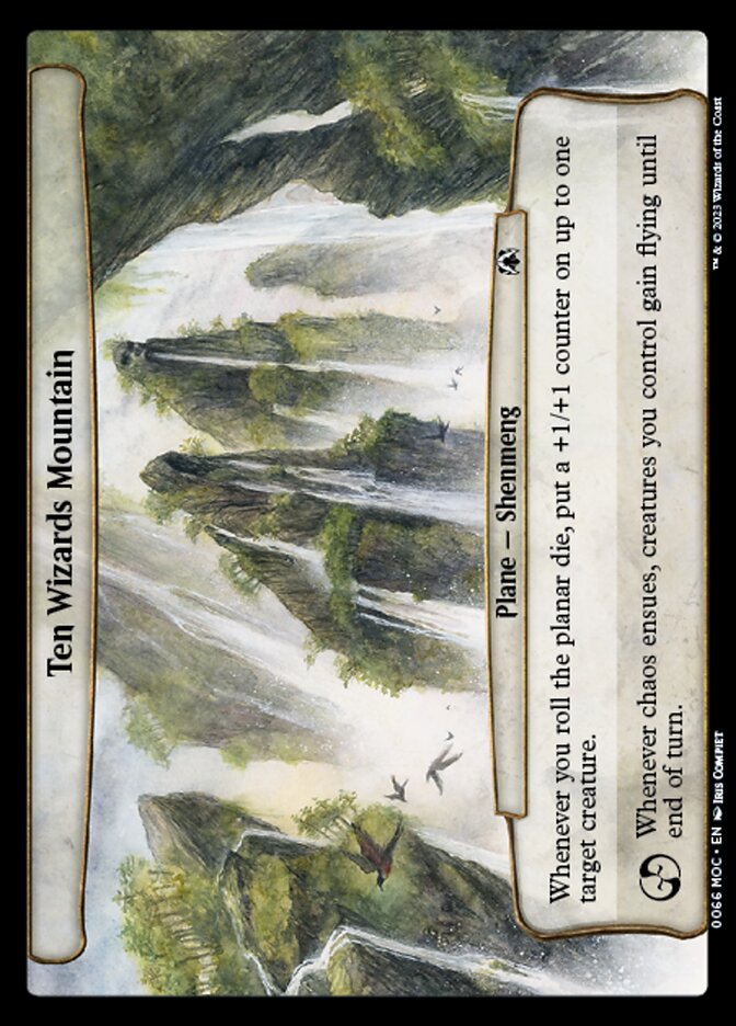 Ten Wizards Mountain MOC-66 March of the Machine Commander Magic card