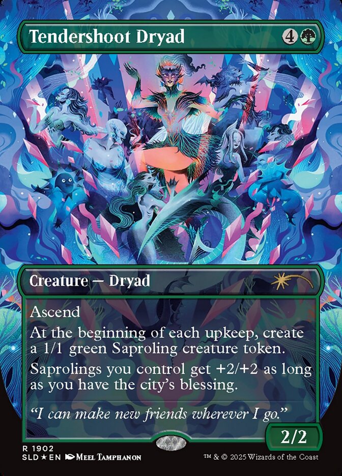 Tendershoot Dryad SLD-1902 Secret Lair Drop Magic card