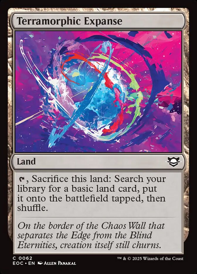 Terramorphic Expanse EOC-62 Edge of Eternities Commander Magic card