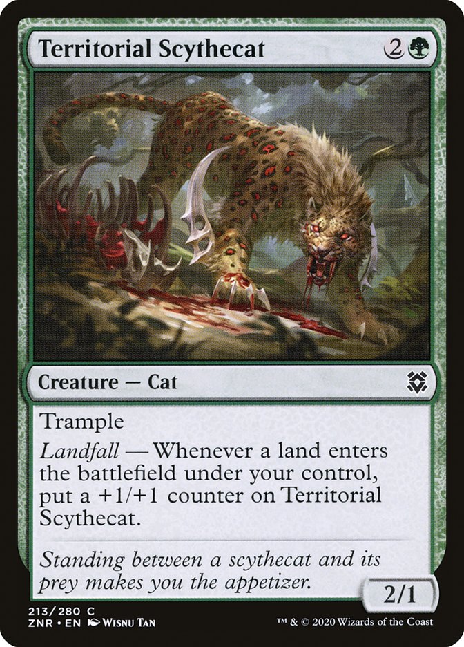 Territorial Scythecat ZNR-213 Zendikar Rising Magic card