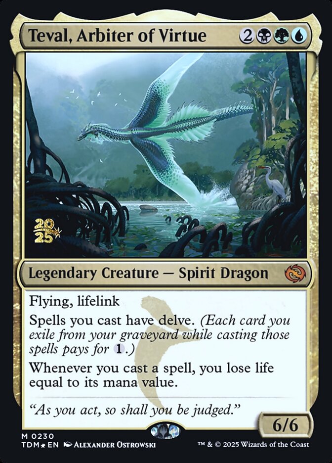 Teval, Arbiter of Virtue PTDM-230S Tarkir: Dragonstorm Promos Magic card