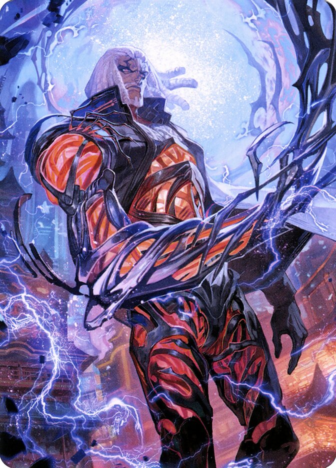 Tezzeret, Betrayer of Flesh // Tezzeret, Betrayer of Flesh ANEO-54 Neon Dynasty Art Series Magic card