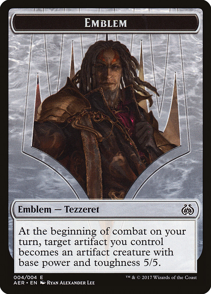 Tezzeret the Schemer Emblem TAER-4 Aether Revolt Tokens Magic card