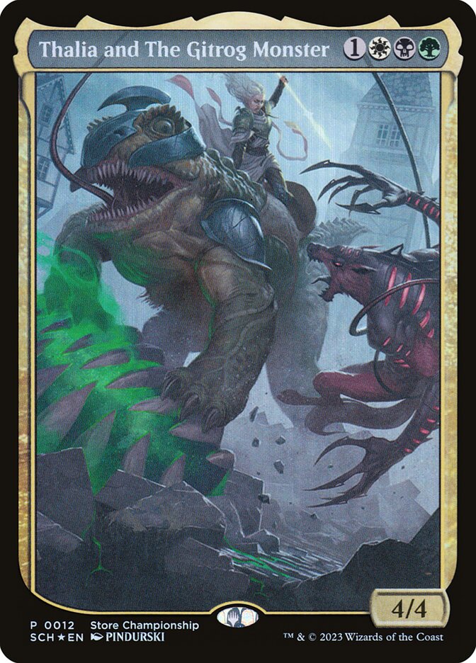 Thalia and The Gitrog Monster SCH-12 Store Championships Magic card