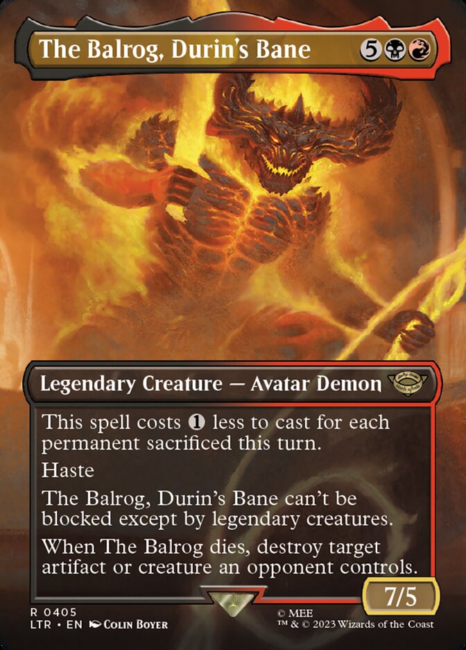 The Balrog, Durin's Bane LTR-405 The Lord of the Rings: Tales of Middle-earth Magic card