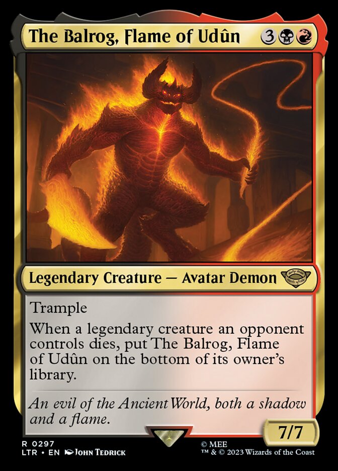 The Balrog, Flame of Udûn LTR-297 The Lord of the Rings: Tales of Middle-earth Magic card