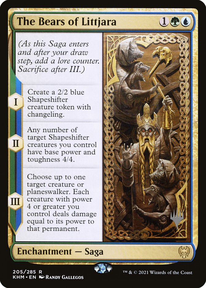 The Bears of Littjara PKHM-205P Kaldheim Promos Magic card