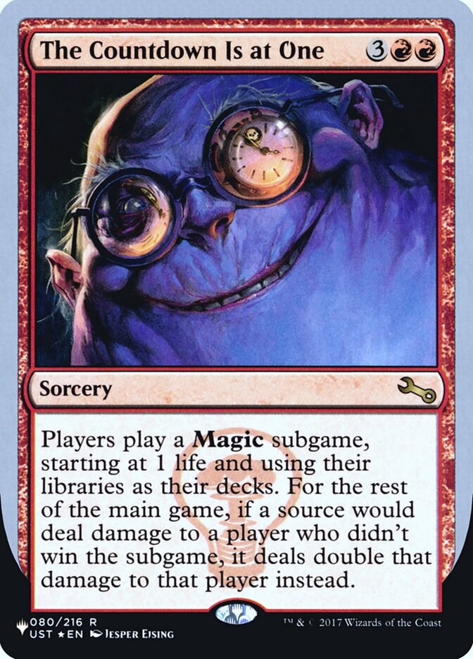 The Countdown Is at One ULST-28 The List (Unfinity Foil Edition) Magic card