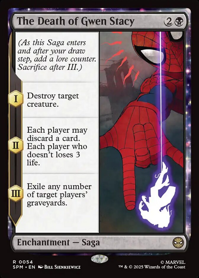 The Death of Gwen Stacy SPM-54 Marvel's Spider-Man Magic card