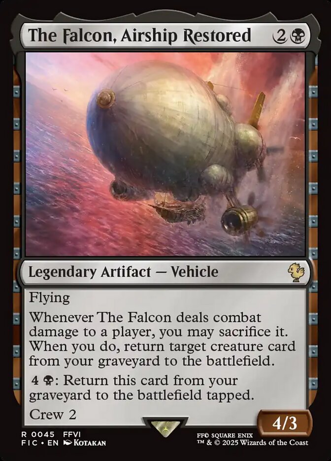 The Falcon, Airship Restored FIC-45 Final Fantasy Commander Magic card