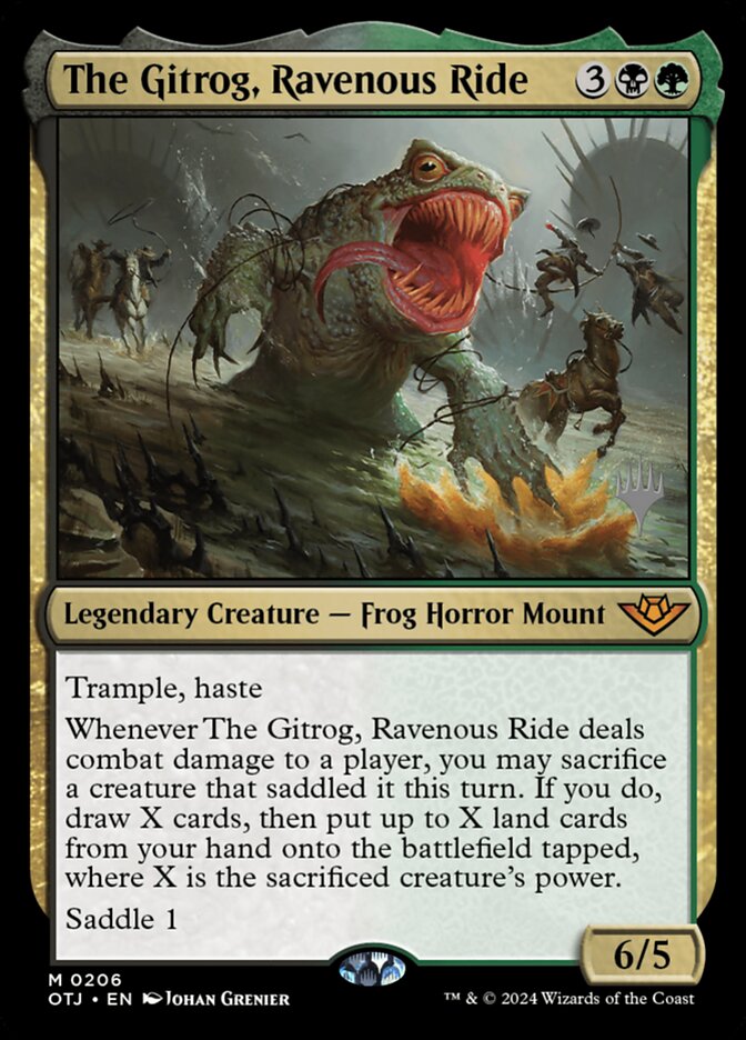 The Gitrog, Ravenous Ride POTJ-206P Outlaws of Thunder Junction Promos Magic card