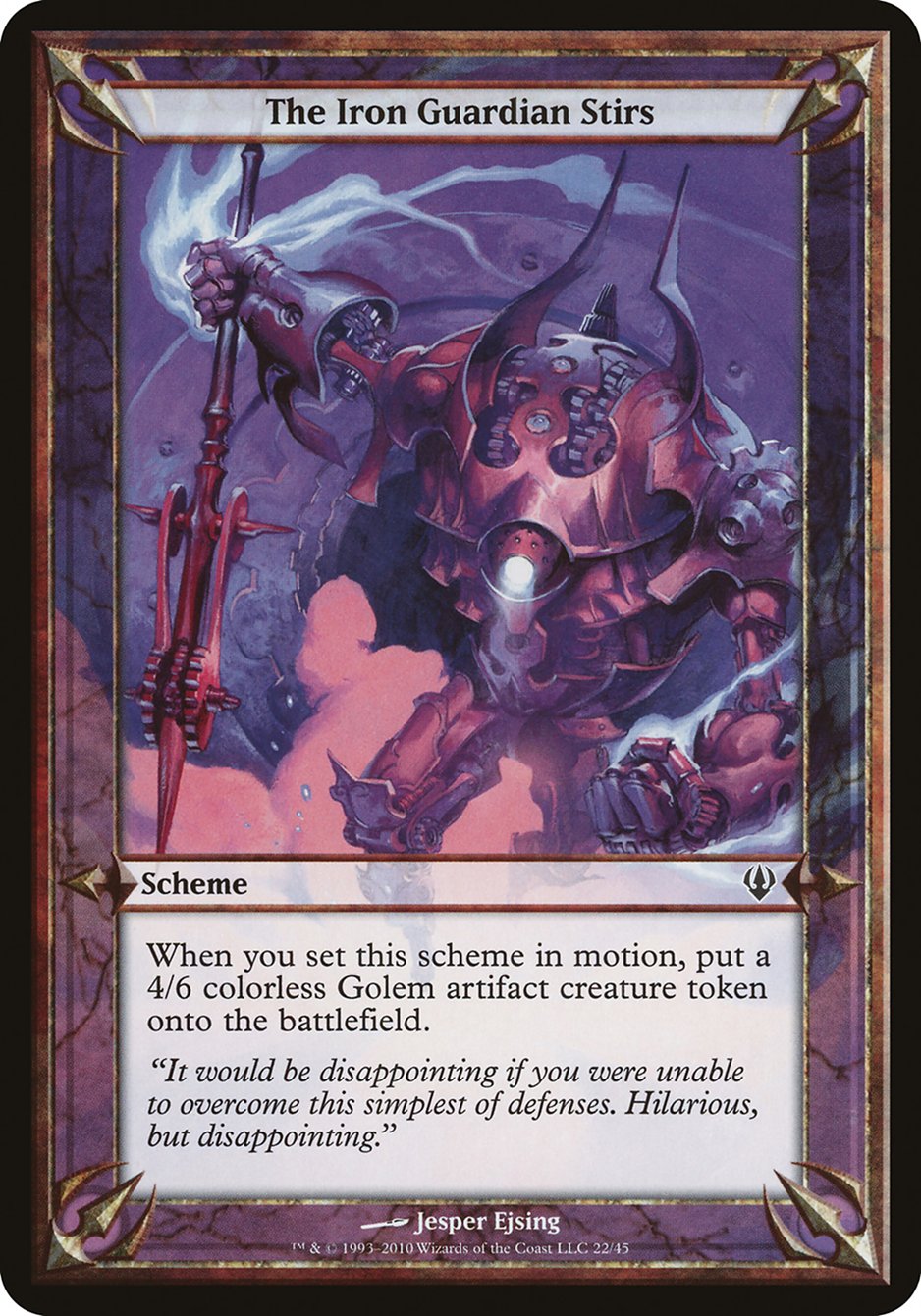 The Iron Guardian Stirs OARC-22STAR Archenemy Schemes Magic card