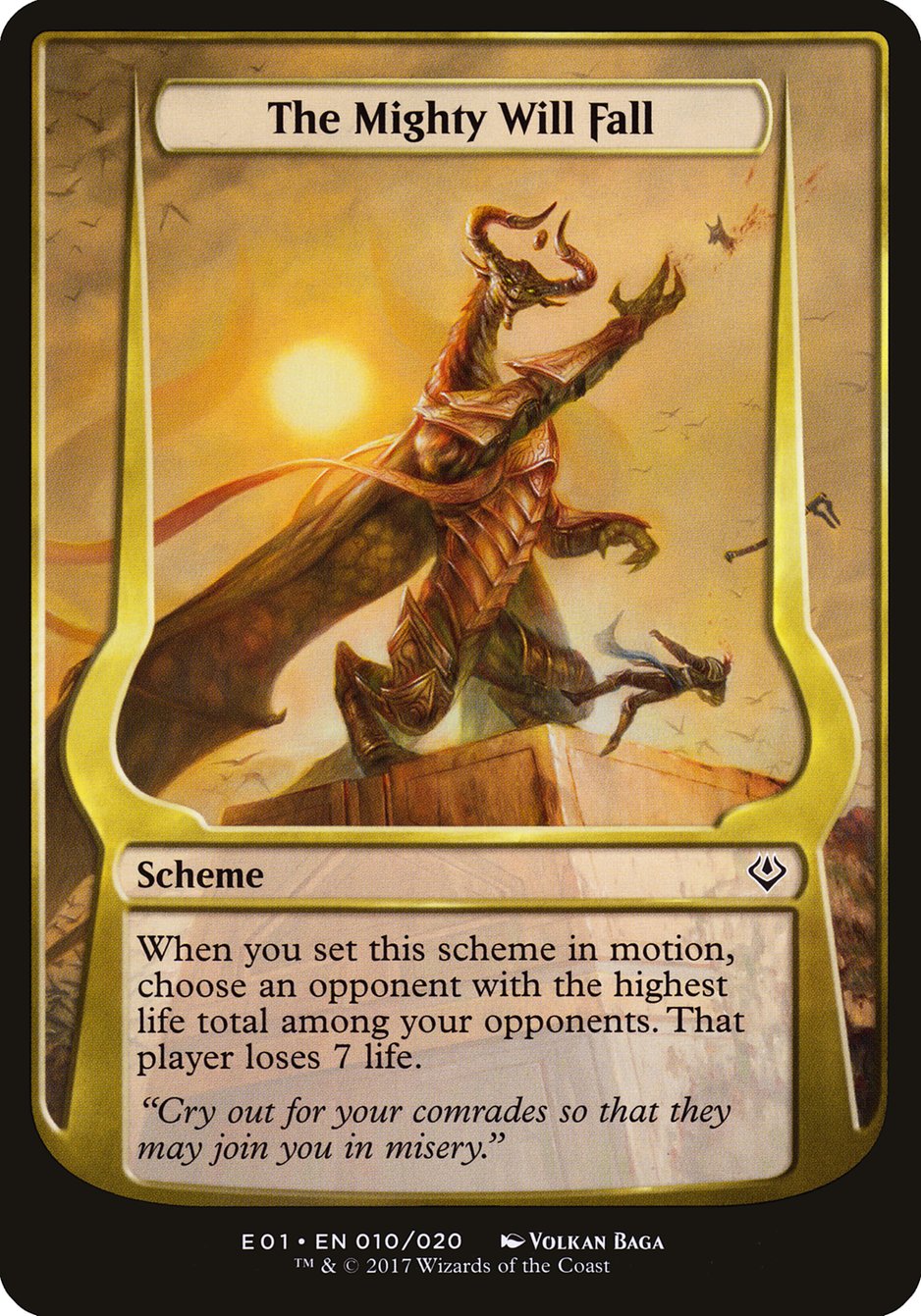 The Mighty Will Fall OE01-10STAR Archenemy: Nicol Bolas Schemes Magic card