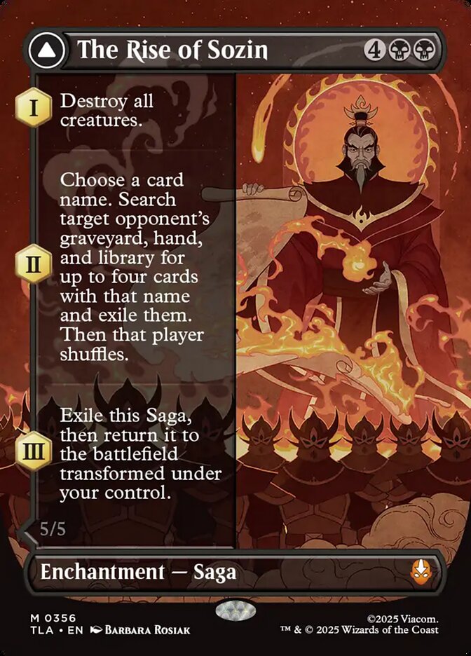 The Rise of Sozin // Fire Lord Sozin TLA-356 Avatar: The Last Airbender Magic card