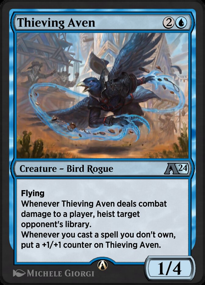 Thieving Aven YOTJ-8 Alchemy: Outlaws of Thunder Junction Magic card