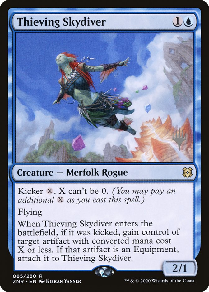 Thieving Skydiver PZNR-85P Zendikar Rising Promos Magic card