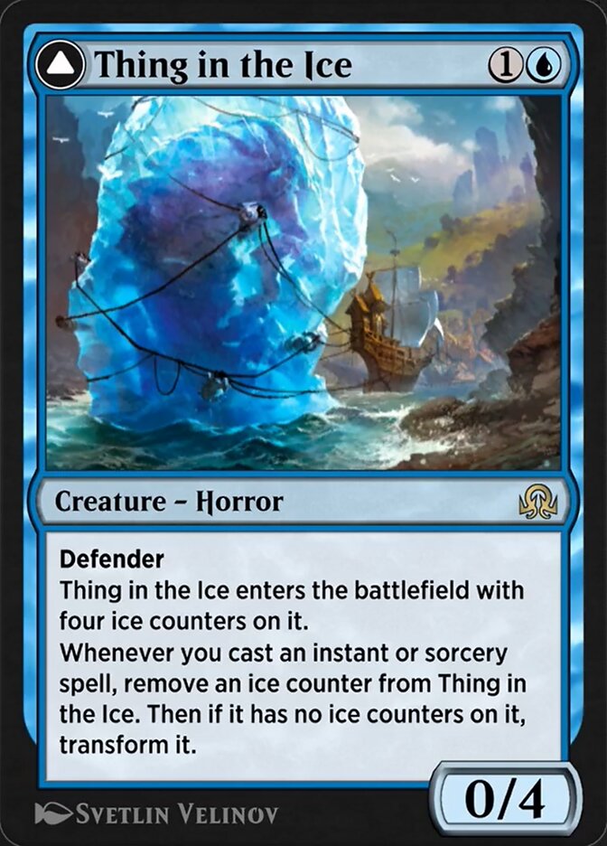 Thing in the Ice // Awoken Horror SIR-95 Shadows over Innistrad Remastered Magic card