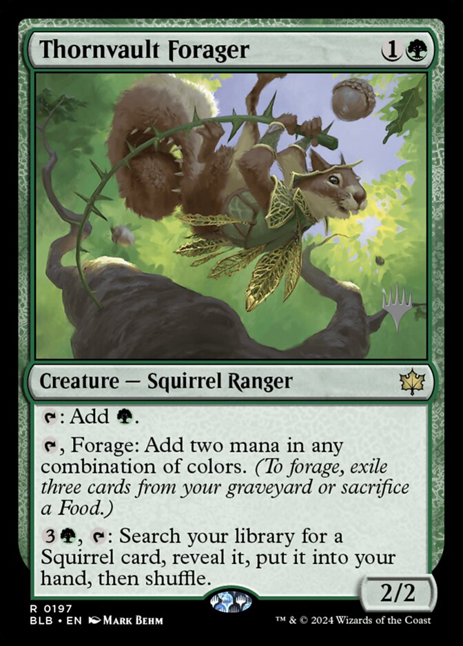 Thornvault Forager PBLB-197P Bloomburrow Promos Magic card