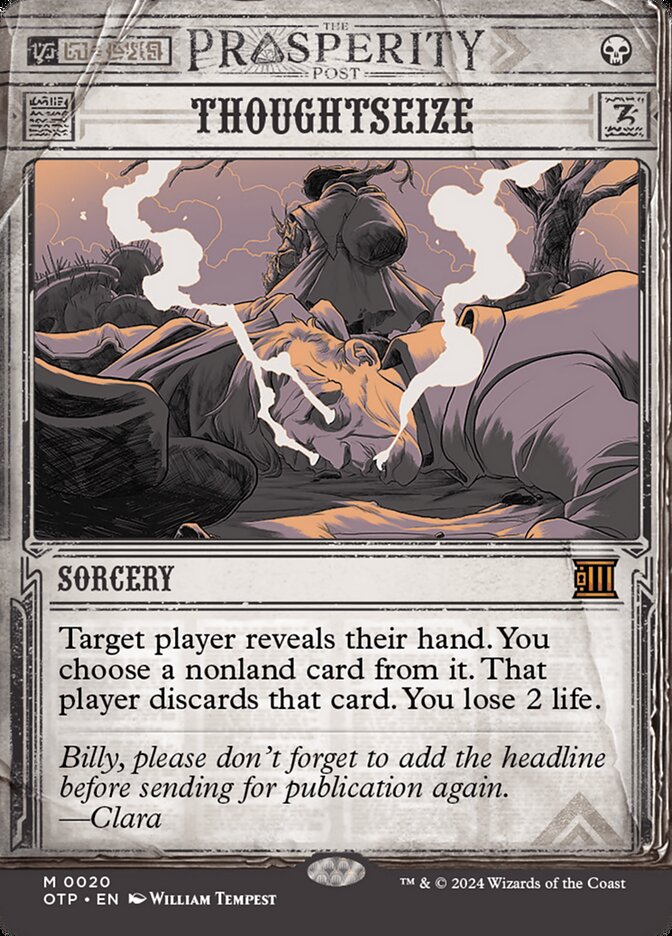 Thoughtseize OTP-20 Breaking News Magic card