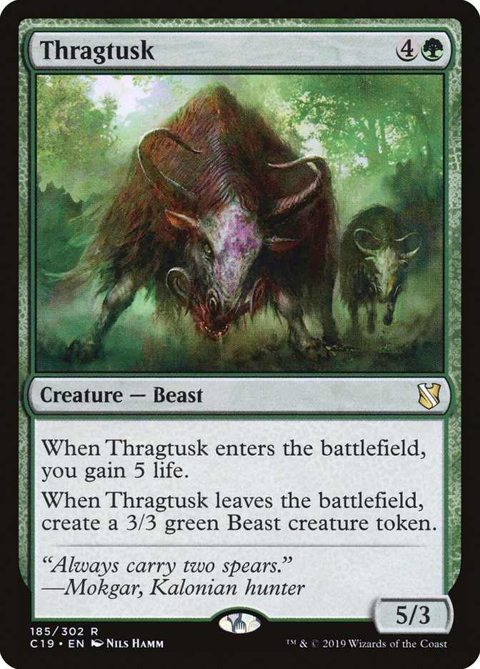 Thragtusk C19-185 Commander 2019 Magic card