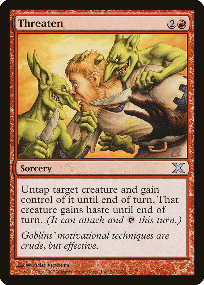 Threaten 10E-242 Tenth Edition Magic card
