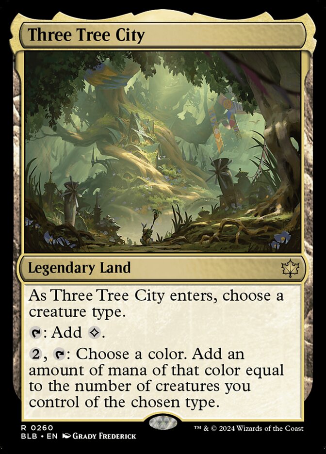 Three Tree City BLB-260 Bloomburrow Magic card