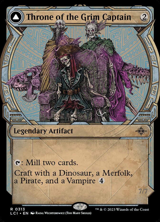 Throne of the Grim Captain // The Grim Captain LCI-313 The Lost Caverns of Ixalan Magic card