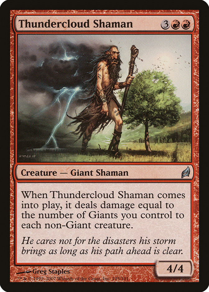 Thundercloud Shaman LRW-195 Lorwyn Magic card