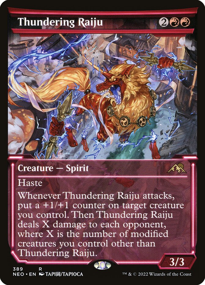 Thundering Raiju NEO-389 Kamigawa: Neon Dynasty Magic card