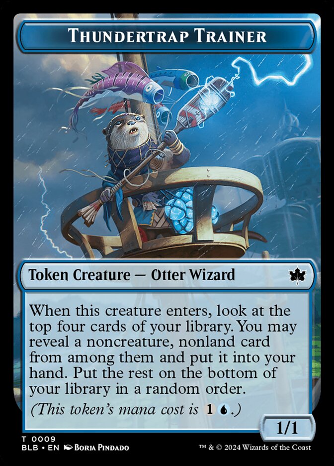 Thundertrap Trainer TBLB-9 Bloomburrow Tokens Magic card
