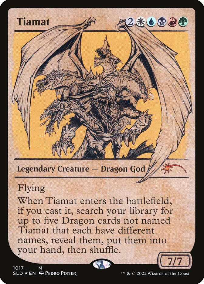 Tiamat SLD-1017 Secret Lair Drop Magic card
