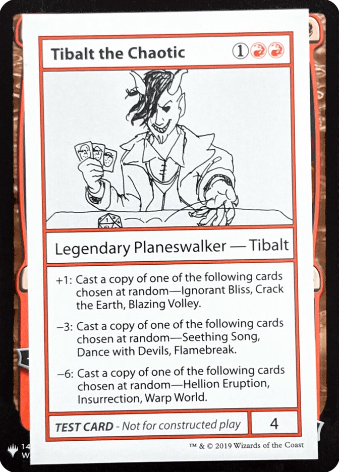 Tibalt the Chaotic CMB1-66 Mystery Booster Playtest Cards 2019 Magic card