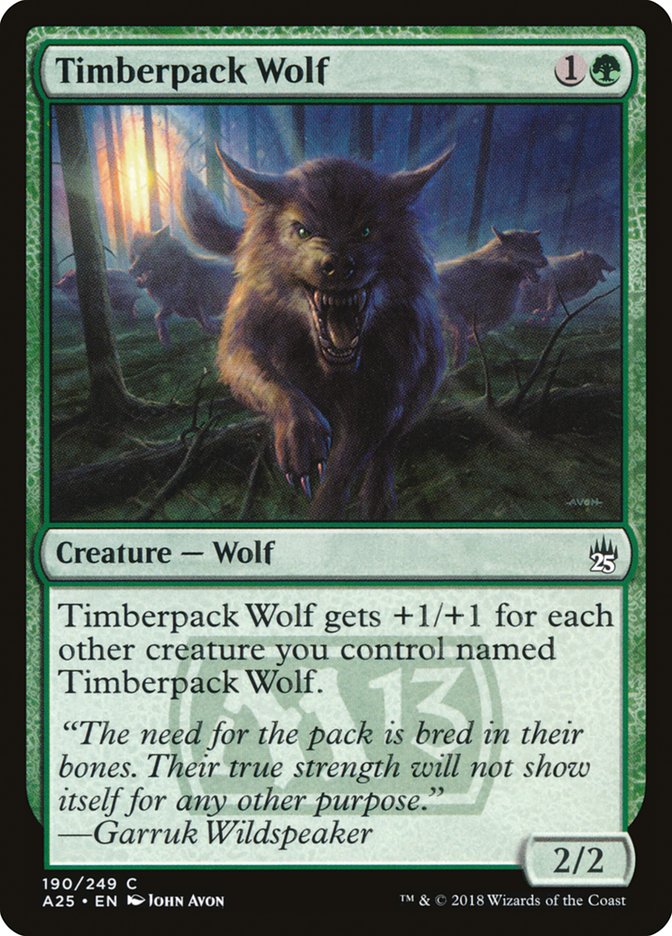 Timberpack Wolf A25-190 Masters 25 Magic card