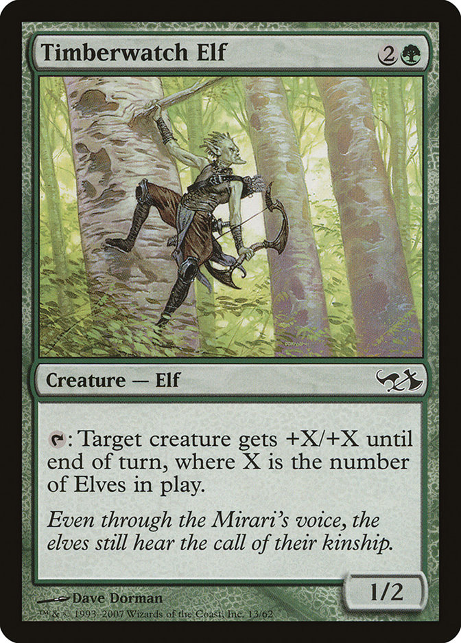 Timberwatch Elf DD1-13 Duel Decks: Elves vs. Goblins Magic card