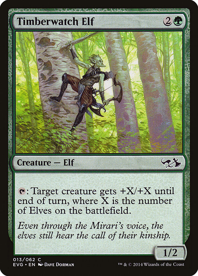 Timberwatch Elf EVG-13 Duel Decks Anthology: Elves vs. Goblins Magic card