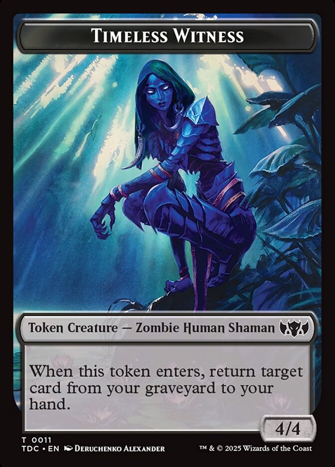 Timeless Witness TTDC-11 Tarkir: Dragonstorm Commander Tokens Magic card