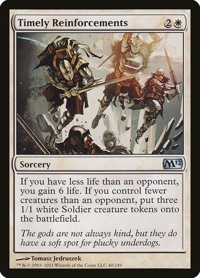 Timely Reinforcements M12-40 Magic 2012 Magic card