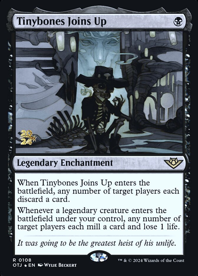 Tinybones Joins Up POTJ-108S Outlaws of Thunder Junction Promos Magic card