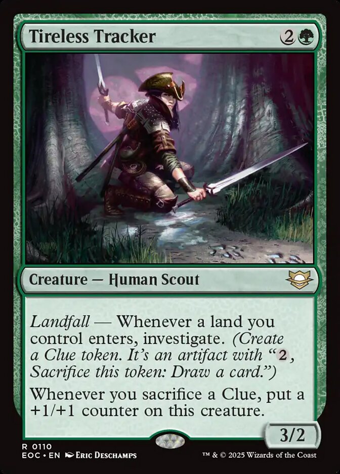 Tireless Tracker EOC-110 Edge of Eternities Commander Magic card