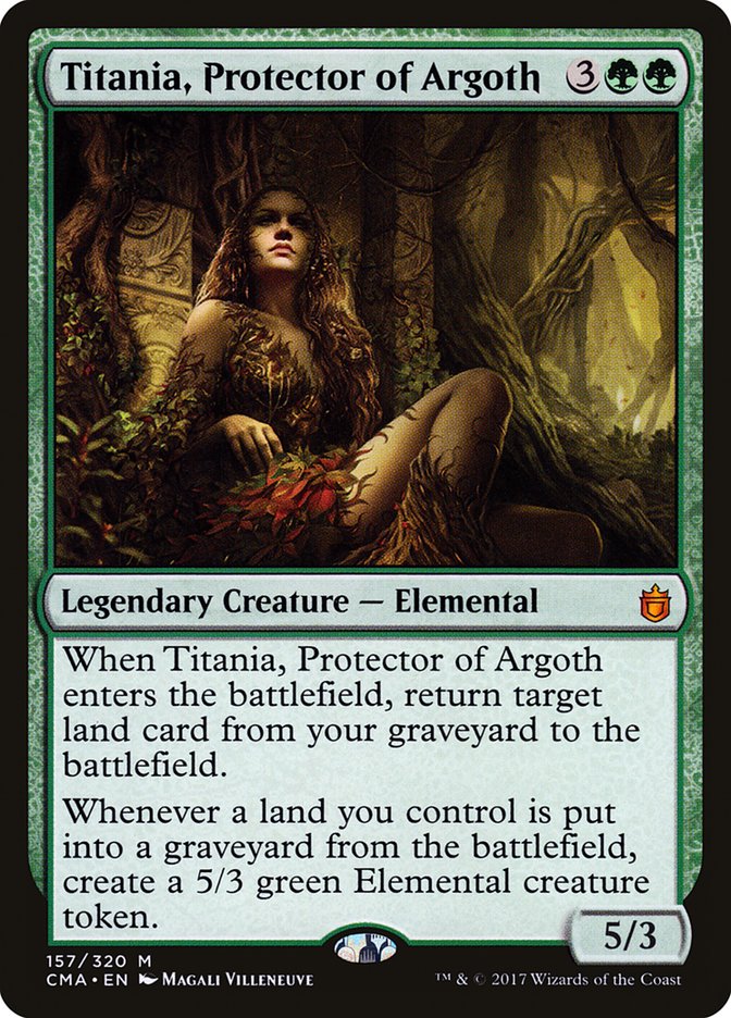 Titania, Protector of Argoth CMA-157 Commander Anthology Magic card